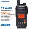 Powerfull 10W Walkie Talkie Quansheng TG-UV2 Plus 5 Bands Ham Two-way Radio
