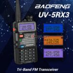 UV-5RX3 Baofeng Tri-Band FM Transceiver 136-174/200-260/400-520MHz