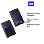Two Way Radio 7.2V 1500mAh NI-MH Motorola A8 Battery