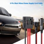 1.5m 30A 4Pin 6Pin Car Intercom Short Wave Power Cable Supply Cord