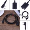 K Port 2 Pin Walkie Talkie Headset Speaker Microphone Extend Extension Cable