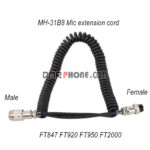 Replacement MH-31B8 8pins Microphone Converter Adapter Extension Cable for Yaesu Walkie Talkie Shortwave Radios