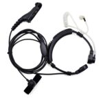 2Pcs Military Throat Mic  Headset Finger PTT For Motorola DP4400 DP4401 DP4600 DP4601 Ham Radio