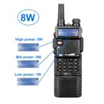 Walkie Talkie 8W Baofeng UV-5R 3800mAh Speaker Mic Headset Car Charger High Gain Antenna