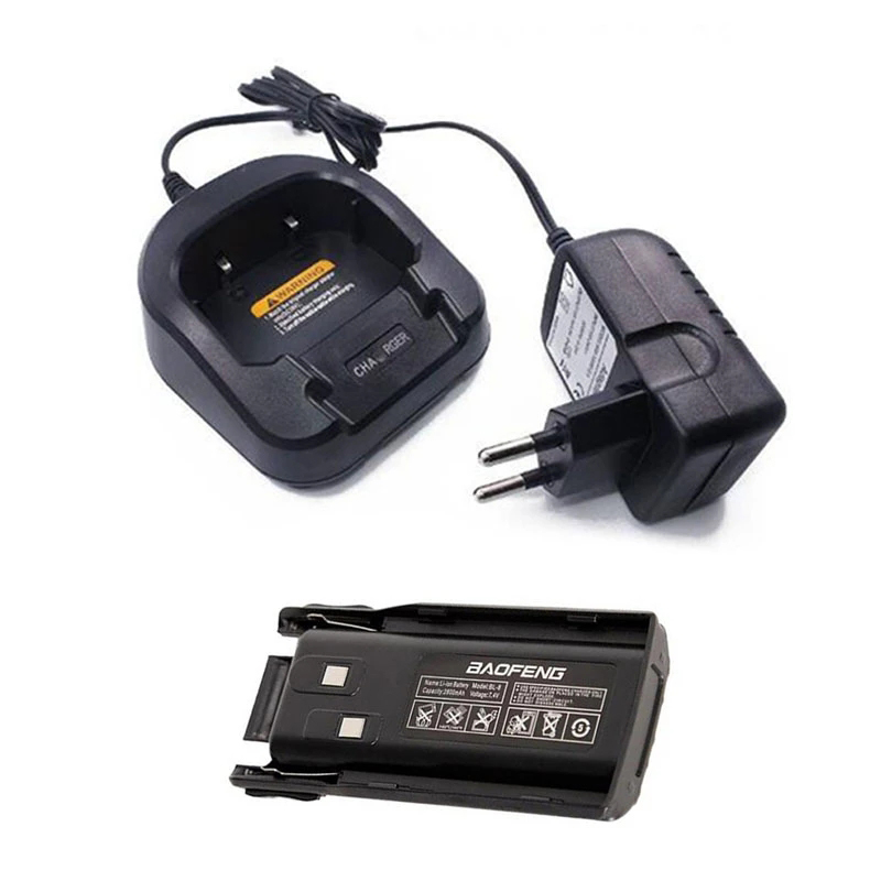 Baofeng BF-UV82 UV-82 UV-82HX UV-82HP UV-82L UV82 Radio CH-8 Dock Charger + BL-8 7.4V 3800mAh Li-ion Battery