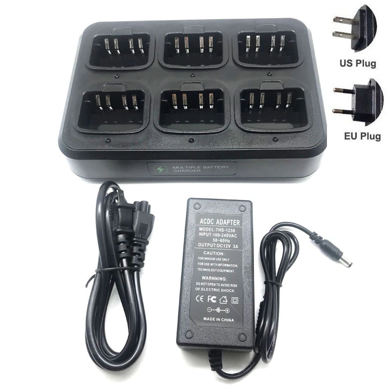 For Motorola XIR P8268 DP4400 DP4800 DP4801 DEP550 DEP570 DP2000 DP2400 DP2600 Double Rows 6 units Port Charger