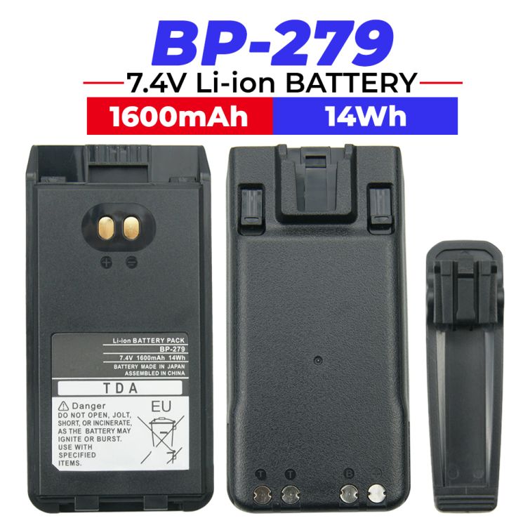 ICOM BP-279 Battery 1600mAh for Radio IC-F1000 IC-F2000 IC-F1000D IC-F2000D