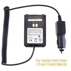 Car Charger Battery Eliminator Adapter For YAESU Ft4X Ft4Xr FT-4X FT-4XR SBR-28 Radio Accessories