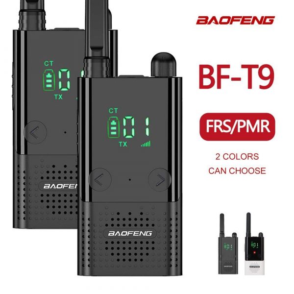 Baofeng BF-T9 Smart Mini PMR FRS License-Free HD Sound Hunting Ham Radios USB Charger Walkie Talkie