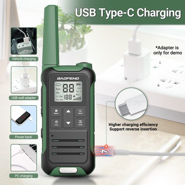 PMR446 Baofeng F22 Mini Radio Type-c Charging Licence-free For Hunting Restaurant - Image 3