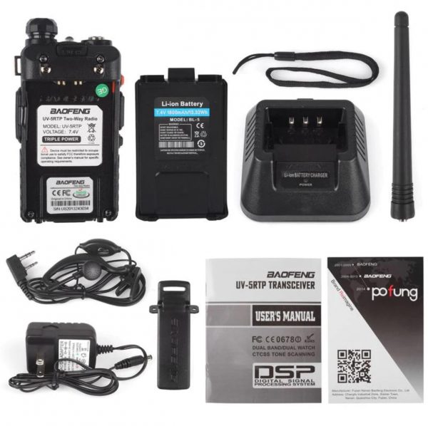 Long Range Walkie Talkie BAOFENG UV-5RTP DUAL BAND TRI-POWER TWO WAY RADIO - Image 4