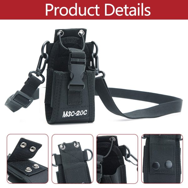 2-way Radios MSC-20C 20A  20B  20D 20E Case Bag with Leather Anti-Sway Strap - Image 3