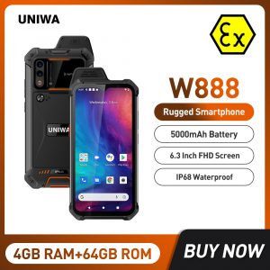 Discounted UNIWA W888 Andriod 11 IP68 Explosion-proof PTT Walkie Talkie 4G Phone
