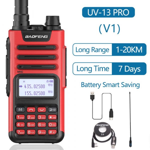 10W UHF VHF Dual Band Baofeng UV-13 PRO Walkie Talkie - Image 5