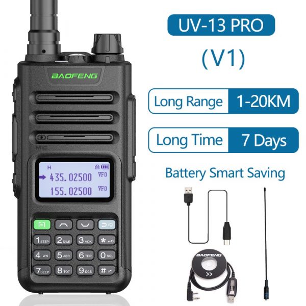 10W UHF VHF Dual Band Baofeng UV-13 PRO Walkie Talkie - Image 6