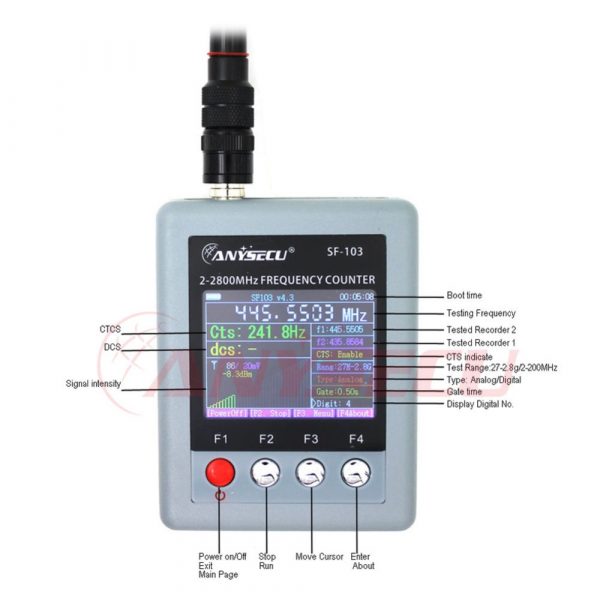 2MHz-2800MHz Portable Surecom SF103 Frequency Counter SF-103 For DMR Analog Radios - Image 2