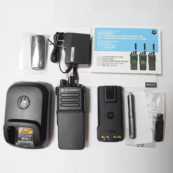 Motorola GP328D Portable Digital Two-way Radio Handheld Walkie Talkie - Image 4