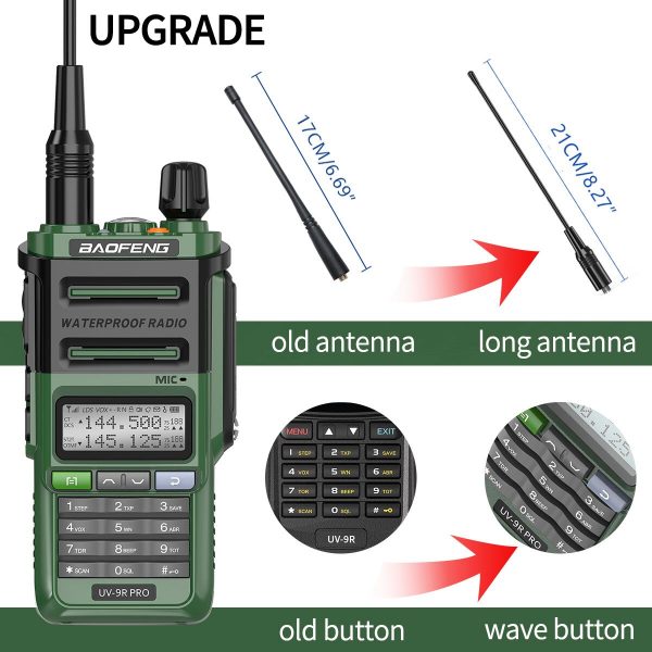 Baofeng GMRS-9R IP67 Waterproof High Power GMRS Ham Two Way Radio - Image 2