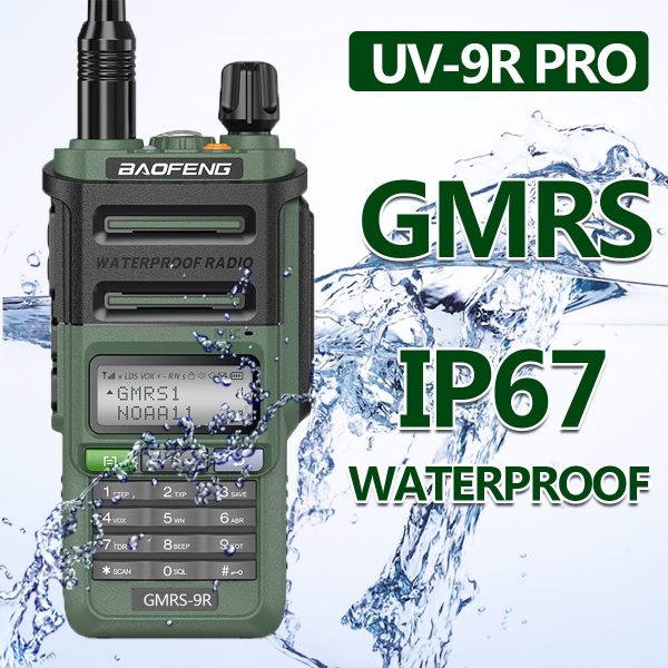 Baofeng GMRS-9R IP67 Waterproof High Power GMRS Ham Two Way Radio
