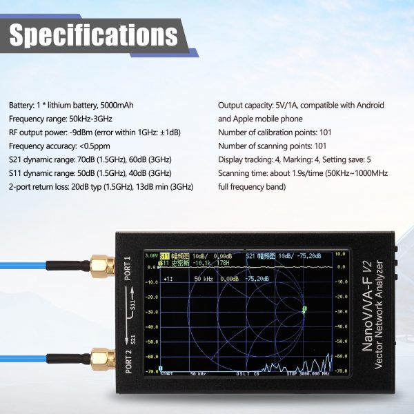 S-A-A-2 NanoVNA-F V2 Vector Network Analyzer - Image 2
