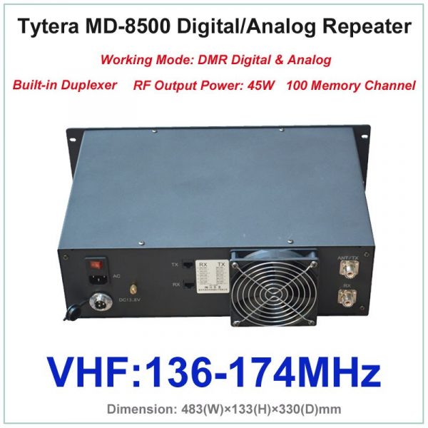 Tytera TYT MD-8500 VHF DMR Digital Analog Repeater MD8500 Duplexer RF Output Power - Image 5