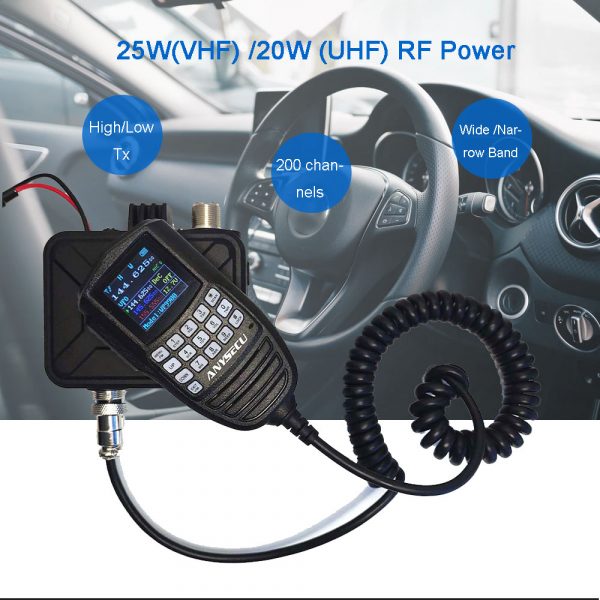 New Arrival Anysecu WP-9900 Dual Band Mini Mobile Radio WP9900 with Programming Cable - Image 6