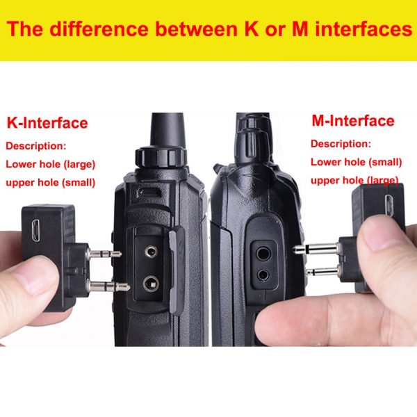 For Motolora Kenwood Baofeng Walkie Talkie K Plug Wireless Bluetooth Headset M Plug - Image 3