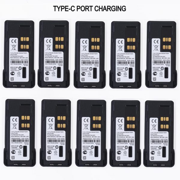 10 Units Replacement Battery TYPE-C for Motorola PMNN4409 PMNN4448 PMNN4493 for XIR P8668 GP328D 8608 8660 8668i Radios
