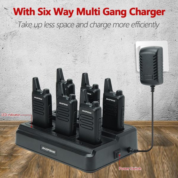 Original T20 Six Way Charger for Baofeng BF-T20 Walkie Talkie Intelligent Multi-charger for T20 Amateur Two Way Radio - Image 4