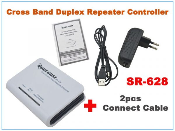 SR-628 Surecom SR628 Radio Cross Band Repeater Controller with 2pcs Radio Connect Cables (Cable for options)