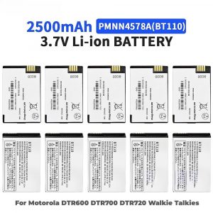 10PCS BT110 Battery 2500mAh PMNN4578A PMNN4578 Lithium Ion Battery for Motorola DTR600 DTR700 DTR720 Two Way Radio