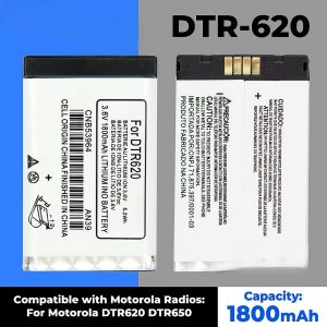 3.6V 1800mAh CNB53964 DTR-620 Battery for Motorola DTR620 DTR 620 DTR650 DTR 650 Radios Lithium Ion Battery Rechargeable