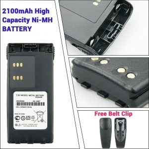 Replacement Battery HNN9008A 2100mAh NI-MH for Motorola GP140 GP380 HT750 HT1250 HT1500 GP328 GP338 GP320 MTX8250 Two Way Radio