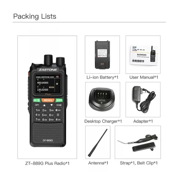 Zastone DP-889G DMR Walkie Talkie GPS Different Tradition Digital DMR Radio - Image 5