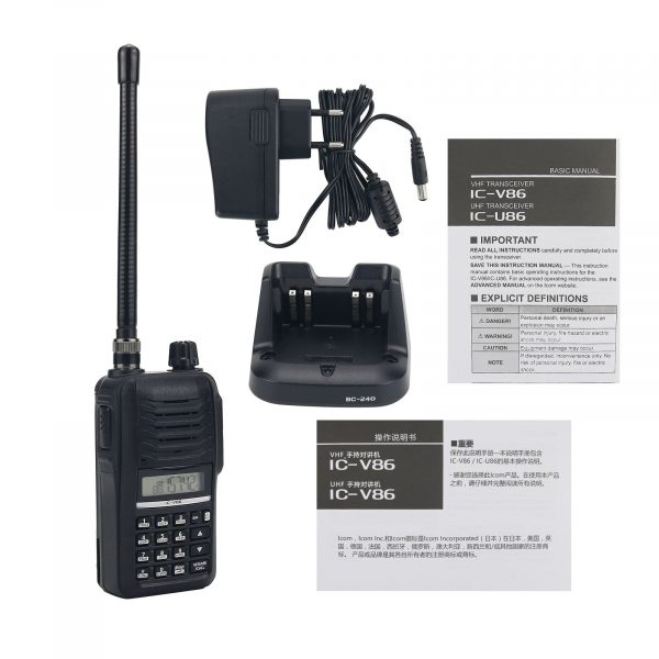 ICOM IC-U86 UHF Marine Transceiver ICOM IC-V86 VHF Ship Boats ICOM U86 Walkie Talkie