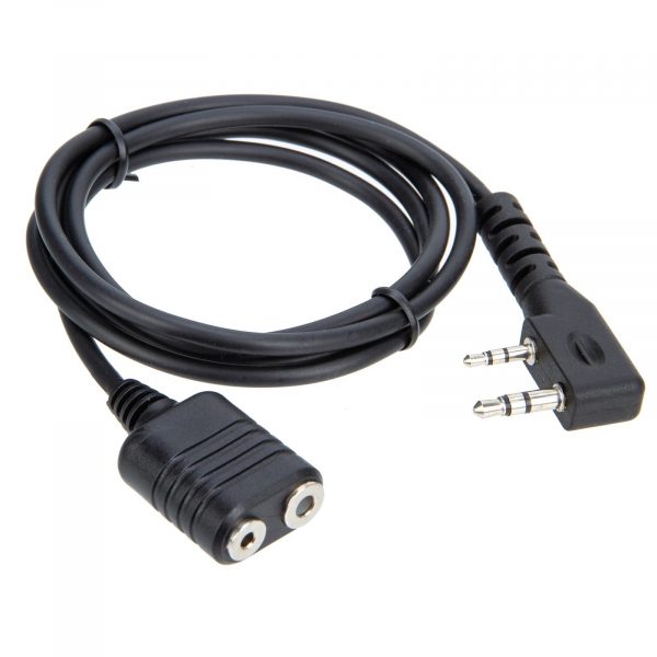 5pcs K type 2 Pin Microphone Earpiece Extended Cable for Kenwood TYT Baofeng HYT Puxing etc Radios