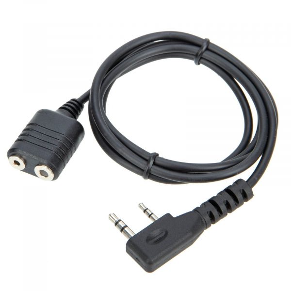 5pcs K type 2 Pin Microphone Earpiece Extended Cable for Kenwood TYT Baofeng HYT Puxing etc Radios - Image 4