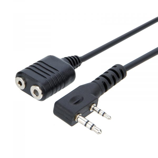 5pcs K type 2 Pin Microphone Earpiece Extended Cable for Kenwood TYT Baofeng HYT Puxing etc Radios - Image 2