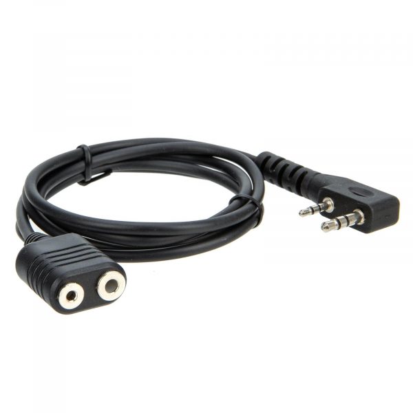5pcs K type 2 Pin Microphone Earpiece Extended Cable for Kenwood TYT Baofeng HYT Puxing etc Radios - Image 3
