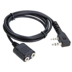Universal Intercom K type 2 Pin Speaker Mic Headset Earpiece Extension Cord Cable