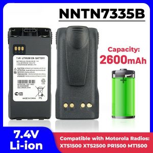 2600mAh NNTN7335B Battery with Belt Clip for Motorola XTS1500 XTS2500 PR1500 MT1500 Radio