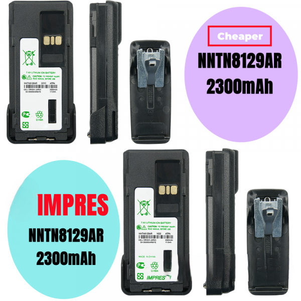 High Quality Wholesale 10PCS For Motorola Radios Replacement NNTN8129AR Battery with Belt Clips - Image 4