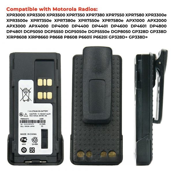 Replacement Battery for Motorola XPR3300 XPR3500 XPR7350 DP4000 DP4400 DP4401 DP4600 DP4601 DP4800 DP4801 GP328D P8608 P8660 - Image 3