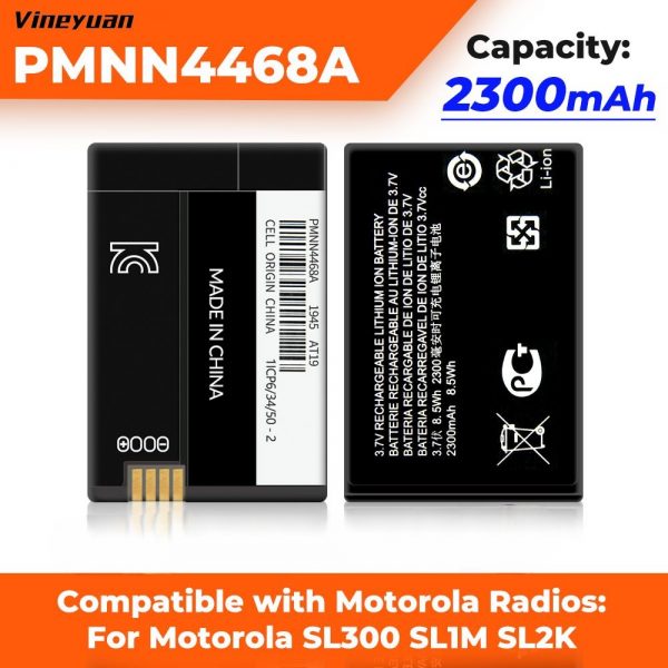 10PCS 2300mAh PMNN4468A Rechargeable Battery For Motorola Two way Radios - Image 5
