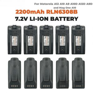 10PCS RLN6038B Battery with Belt Clip for Motorola A12 A10 A9 A10D A12D A9D CP110 EP150 Two Way Radios