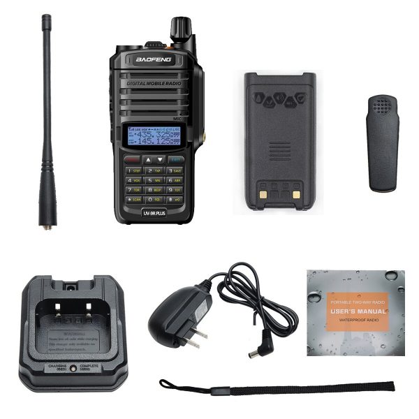 8000mAh 15W Baofeng UV-9R Plus Ham radio IP67 Waterproof UHF/VHF 10-20KM Walkie Talkie Two Way Radio - Image 4