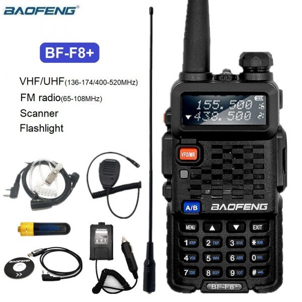 Baofeng F8+ Two Way Radio BF-F8 plus Baofeng VHF UHF Dual Band Hiking Camping Travel Adventure Climbing Fire Police Walkie Talkie