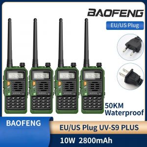 BaoFeng UV-S9 Plus Powerful Walkie Talkie 10W Long Range Ham Two Way Radio Two Way Radio Dual Band Dual Transceiver