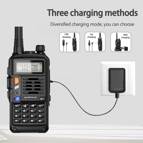 BaoFeng UV-S9 PLUS Tri-Band 10W Powerful Two Antennas VHF UHF 136-174Mhz/220-260Mhz/400-520Mhz 10km Long Range Ham Portable Radio - Image 4