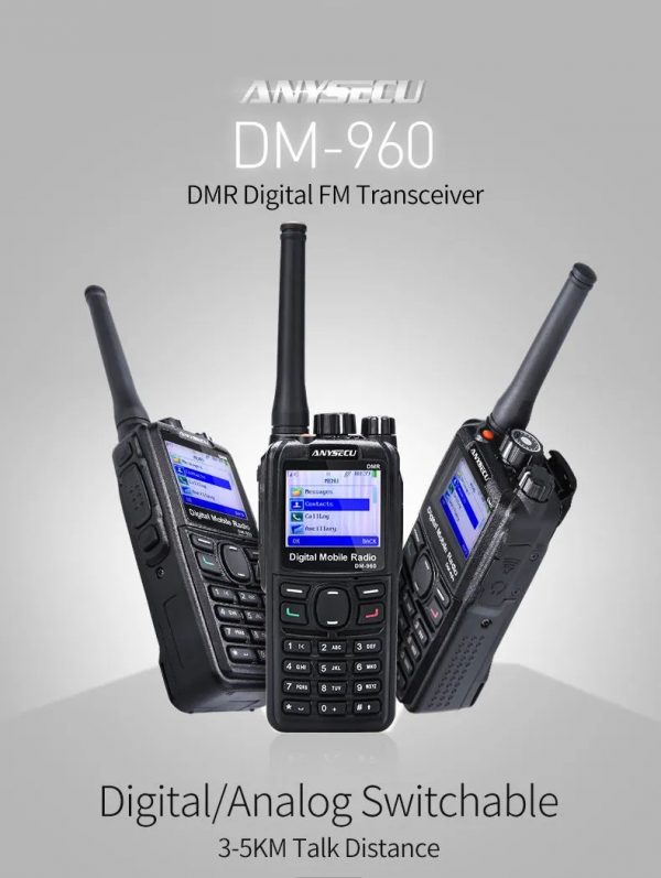 Anysecu DM960 UHF DMR Digital FM Transceiver Compatible with MOTOTRBO Two Way Radio